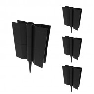 Комплект стыковочных элементов для грядок Еврогрядка™, высота 150мм, цвет черный, 4 шт