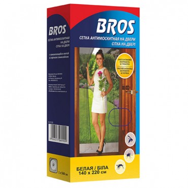 Bros (Брос) сетка для дверей, белая 140x220 см, 1 шт