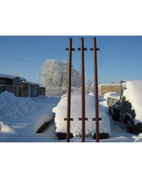 Столбики заборные малые металлические (комплект 5 шт.) высотой 1,5 м